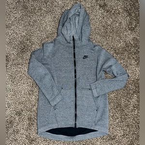 Heather Grey Nike Tech Zip-Up Hoodie Size XS